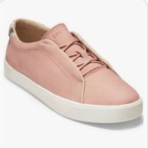 COLE HAAN GRANDPRO LEATHER SNEAKERS BUSH COLOR